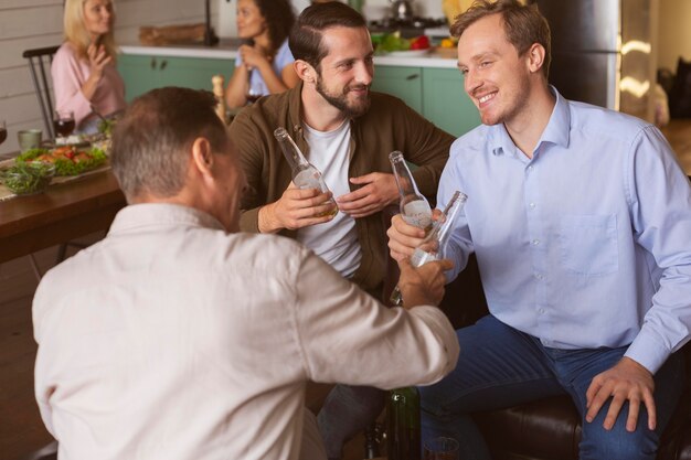 medium shot people spending time together
