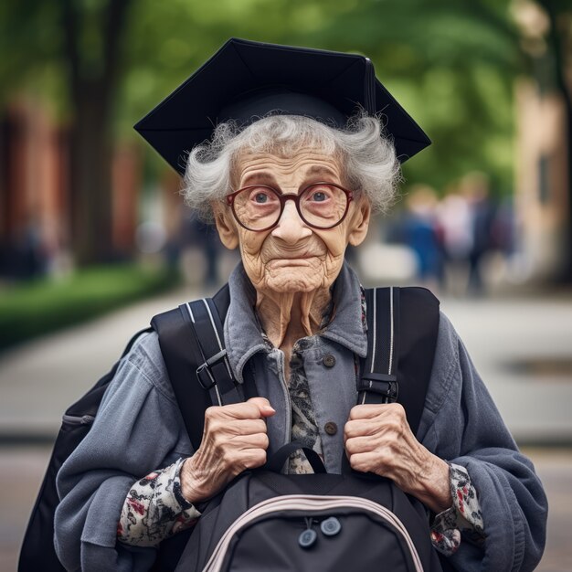 Foto gratuita concetto di istruzione per donne anziane di media età