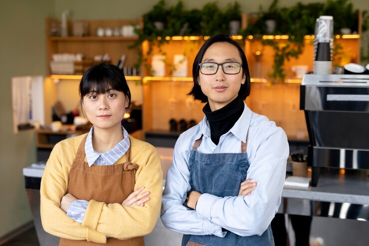 無料Photo ミディアムショットの中小企業の所有者