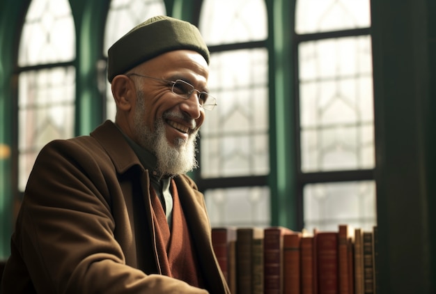 Free photo medium shot smiley islamic man