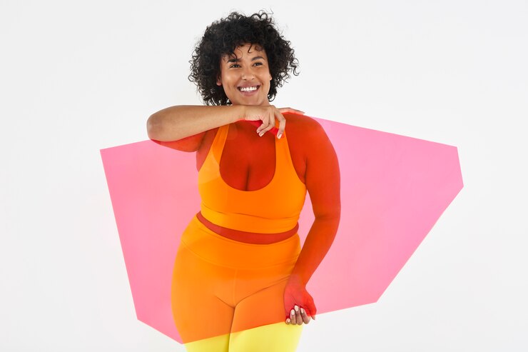 Free Photo medium shot smiley woman posing