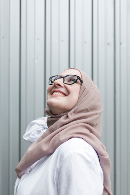 Medium shot of smiling woman