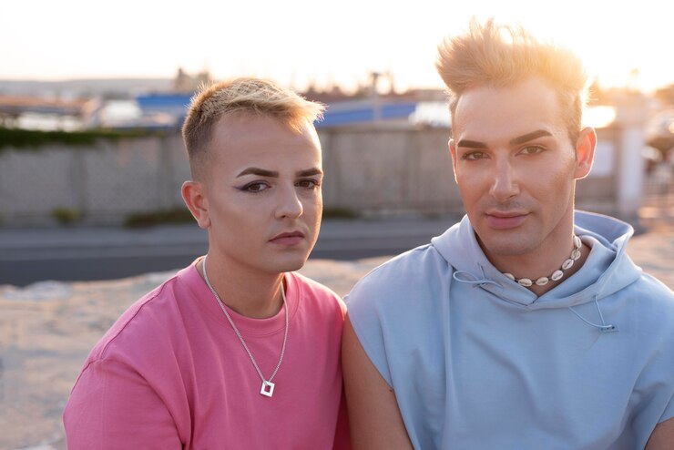 Free Photo medium shot transgenders sitting together