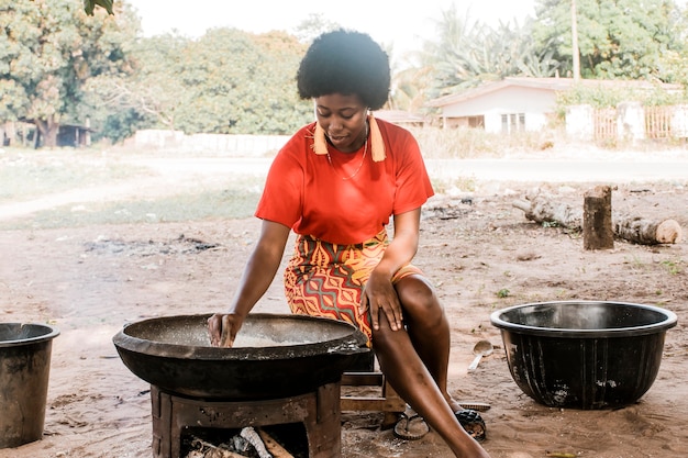 Medium shot woman cooking