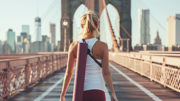 Free photo medium shot woman living a healthy life