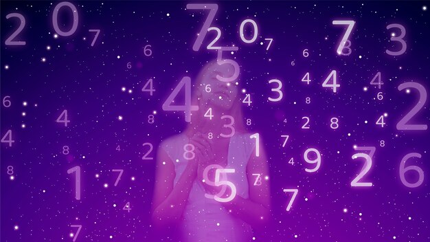 medium shot woman numerology concept