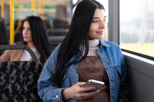 Medium shot woman traveling