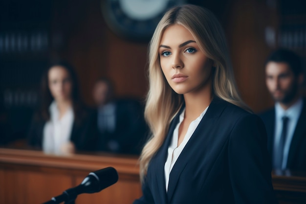 Medium shot woman working as a lawyer