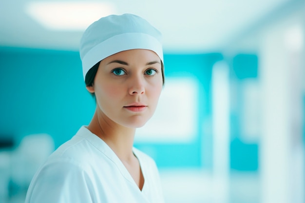 Foto gratuita donna di media taglia che lavora come infermiera