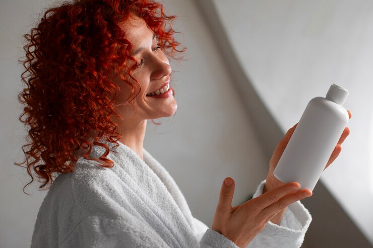 Medium shot young woman with curly hair