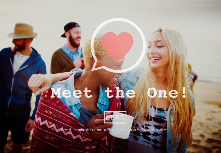 Free Photo meet the one online matchmaking sign up concept