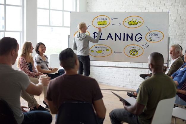 Free photo meeting presentation planning graphic word