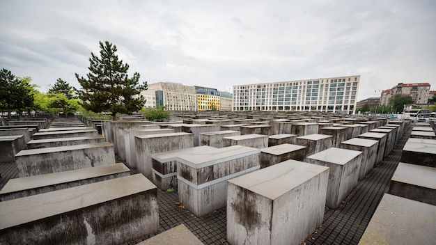 Free photo memorial to the murdered jews of europe in berlin downtown germany