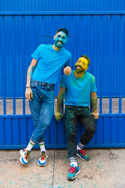 Men having fun on Holi festival