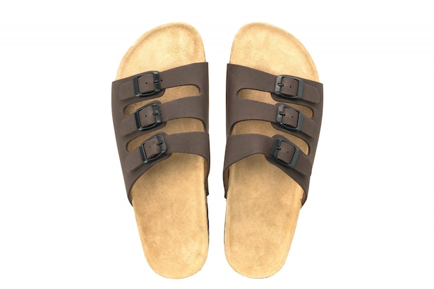 Men leather sandal and flip flop shoes