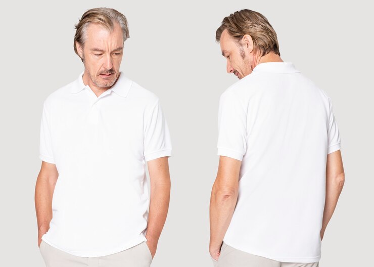 Free Photo men&rsquo;s white t-shirt casual apparel with design space