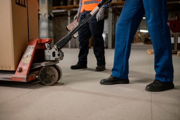 Men working with heavy objects