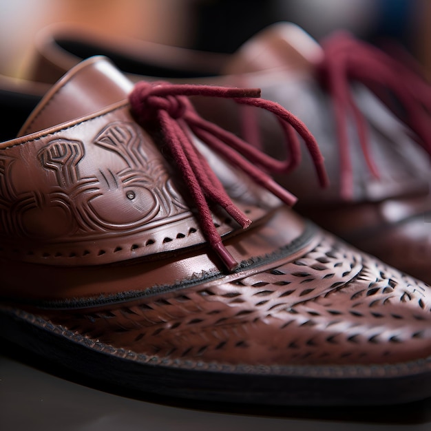 Free photo mens leather shoes in the store shallow depth of field