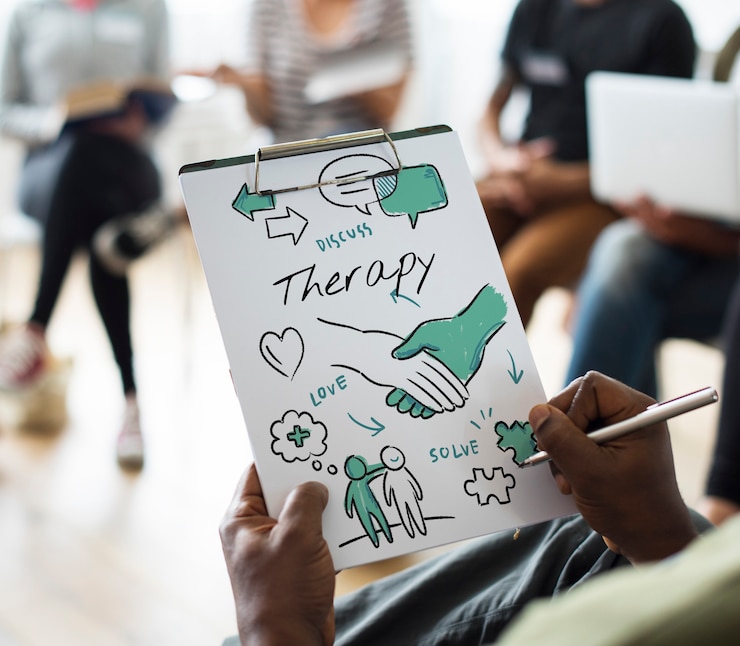 Free Photo mental health care sketch diagram