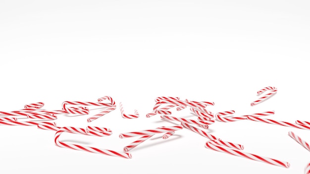 Merry christmas loading concept with candy cane. 3d illustration