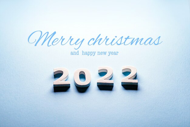 Merry Christmas Themes 2022 Premium Photo | Merry Christmas Theme 2022Happy New Year 2022Numbers  2022Merry Christmas And Happy New Year 2022