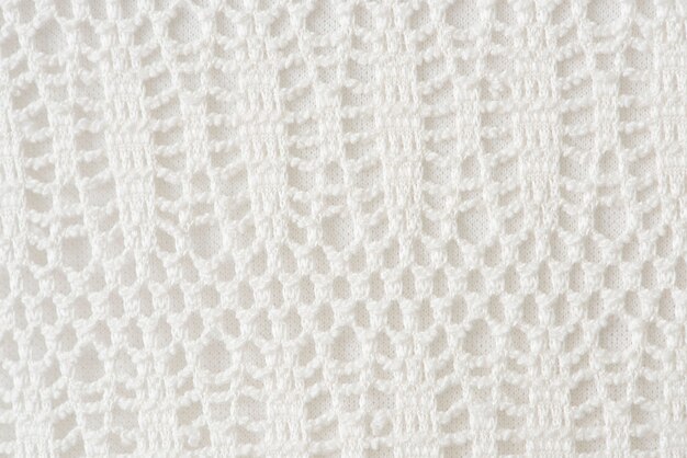 Mesh white crochet patterned