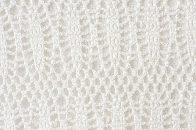 Mesh white crochet patterned