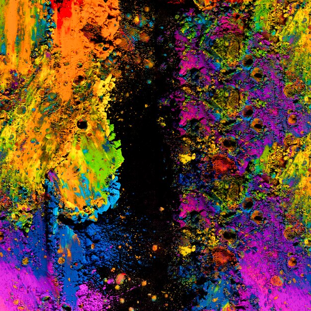 Messy abstract background made from holi colors