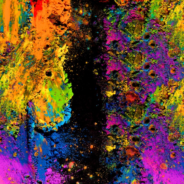 Messy abstract background made from holi colors