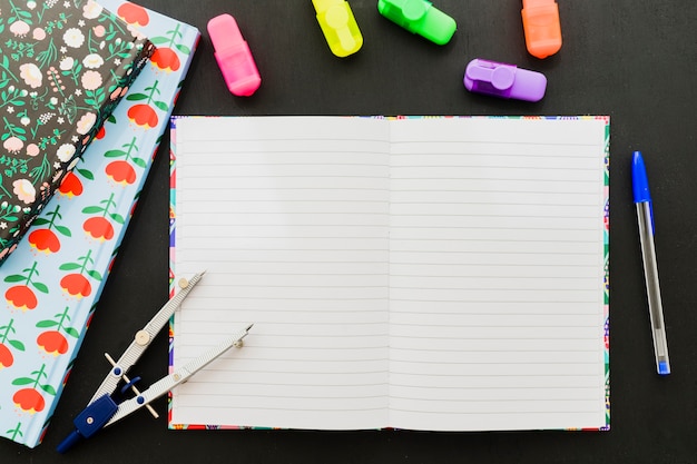 Messy desk with white paper