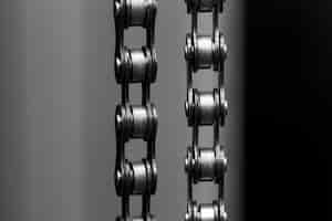 Free photo metal bicycle chain. closeup