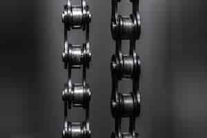 Free photo metal bicycle chain. closeup