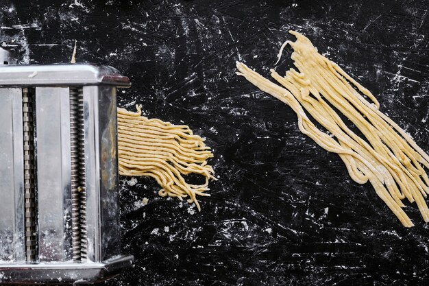 Metal machine preparing pasta