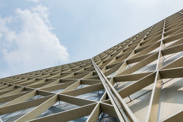 Metal structure with sky background