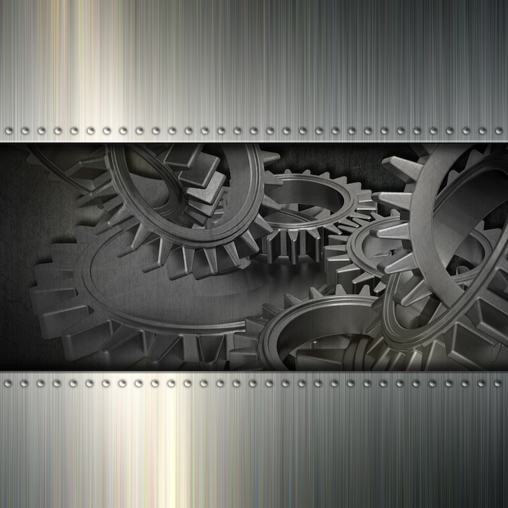 Free Photo metal texture with gears
