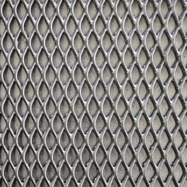 灰色のトーンの金属の背景のフェンス