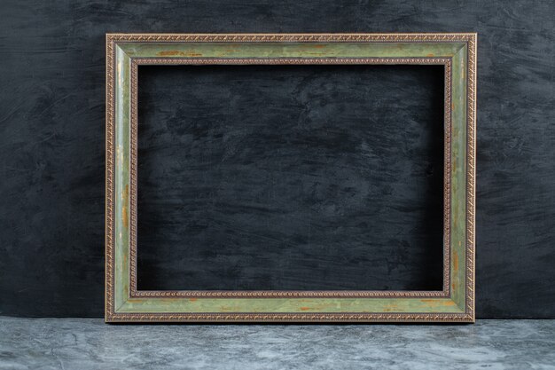 Metallic frame isolated on matte background