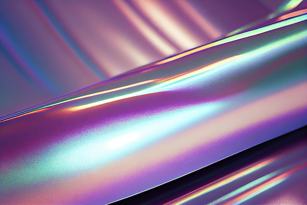 Free photo metallic holographic iridescent gradient wallpaper 2