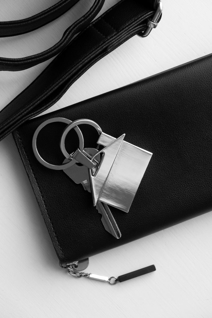 Free Photo metallic key still life