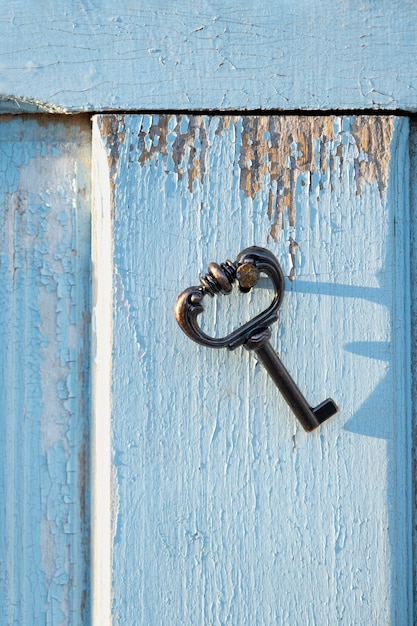 Metallic key still life