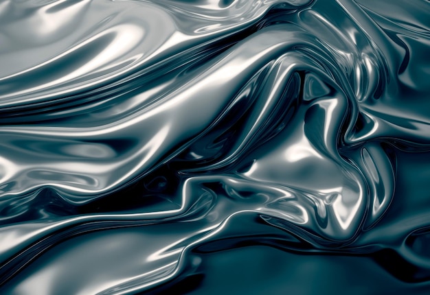 Metallic liquid element texture background with waves