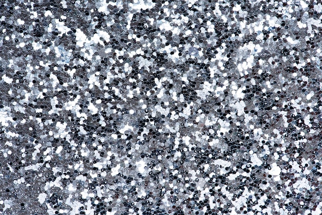 Metallic silver glitter background