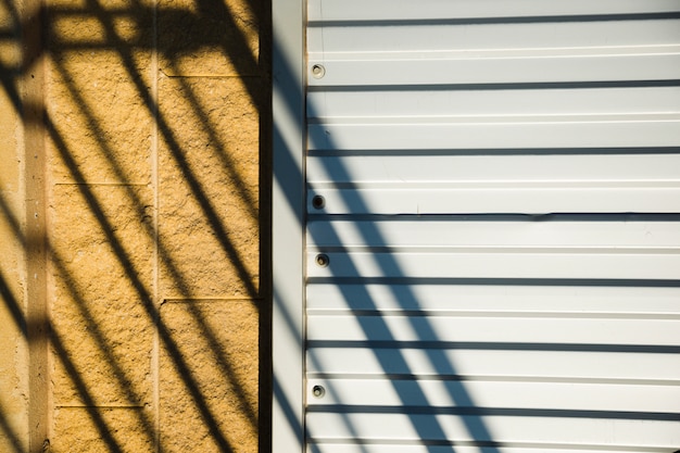 Metallic wall with shadow