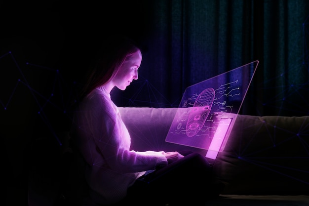 Metaverse avatar collage  concept