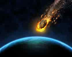 Foto gratuita meteorite si avvicina alla terra