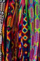 Free photo mexican culture with colorful belts