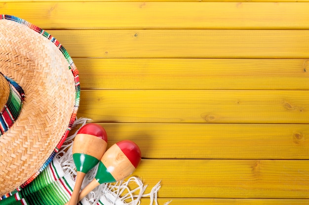 Mexican elements above a yellow floor