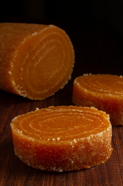 Mexican sweets on wooden table