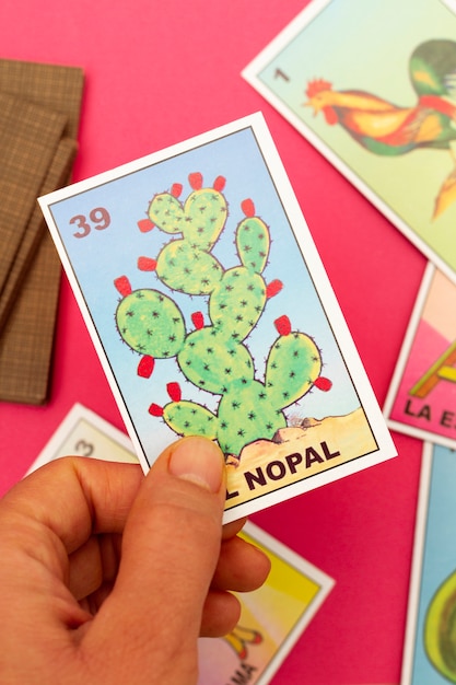 Free photo mexican traditional cards game