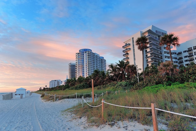 Free photo miami beach ocean view